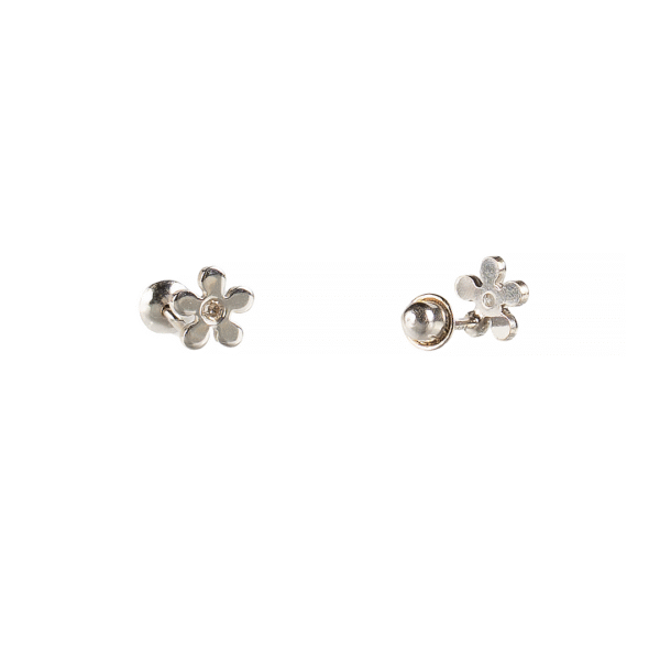 Brinco Flor com Diamante - Imagem 1