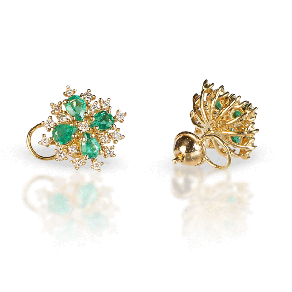 Brinco Esmeralda com Diamantes - Imagem 1