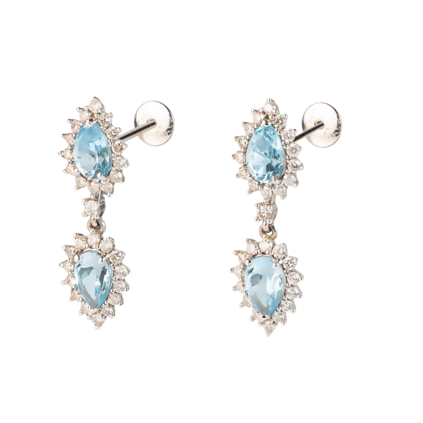 Brinco Gotas Topázio com Diamantes - Imagem 1